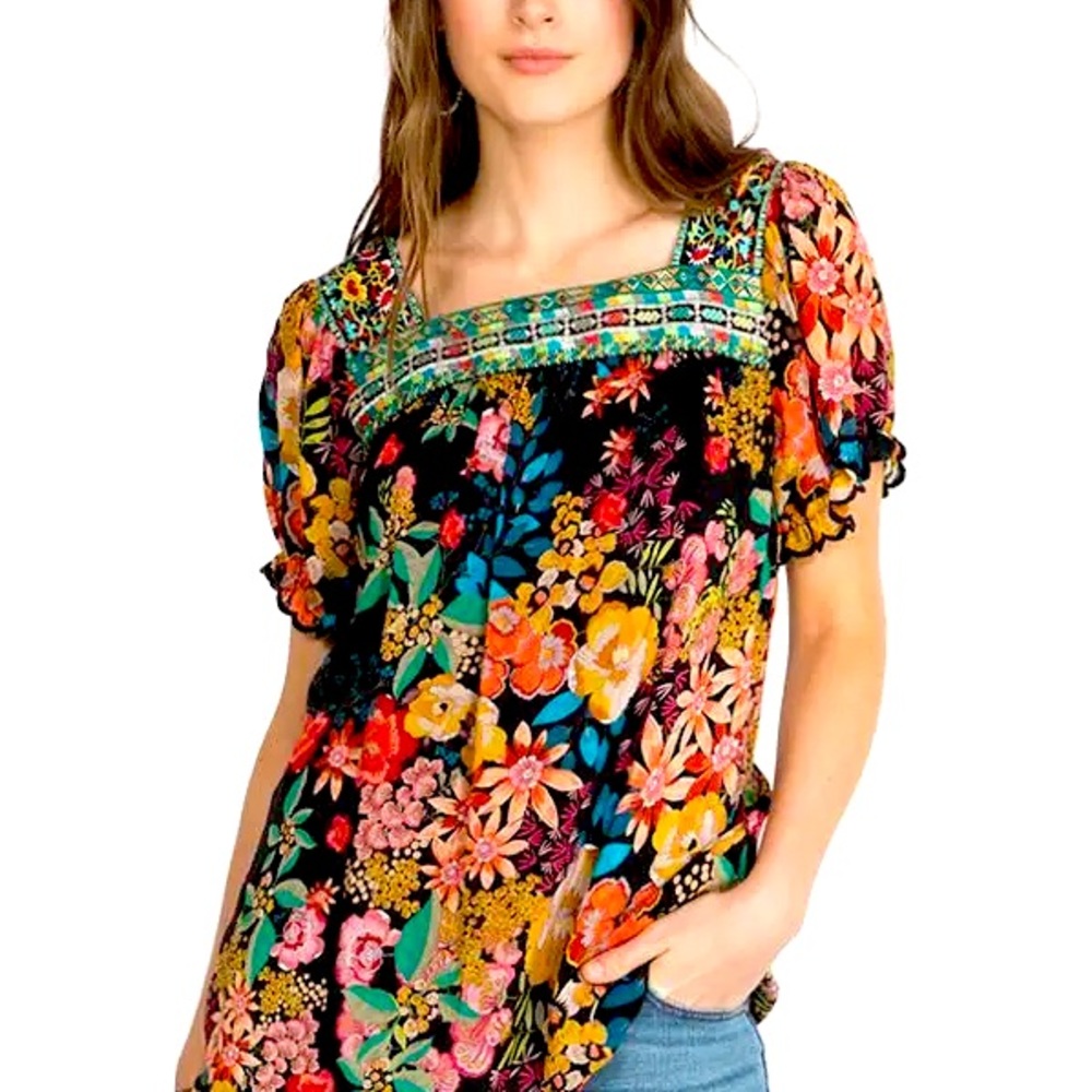 Beautiful Johnny Was floral top